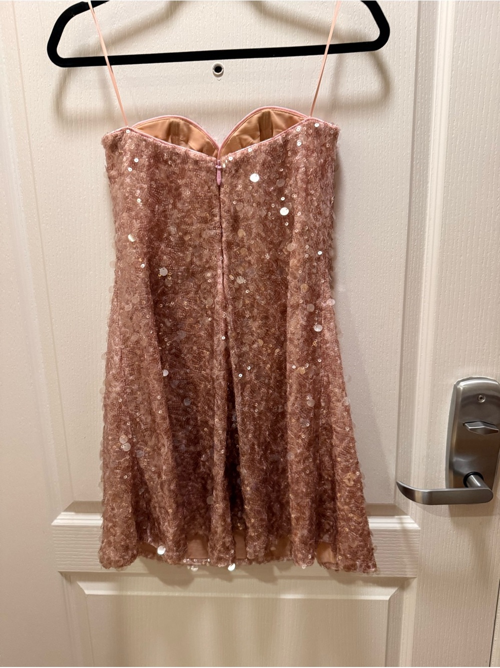 Helsi Mimi Sequin Strapless Sweetheart I Mini Dress in Pink 
 Size XS Preloved - Picture 7 of 9